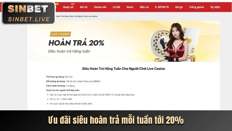 Khuyến mãi và ưu đãi Live Casino tại Betking Link Mới